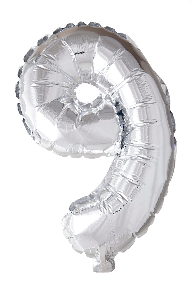 Sifferballonger 41 cm Silver