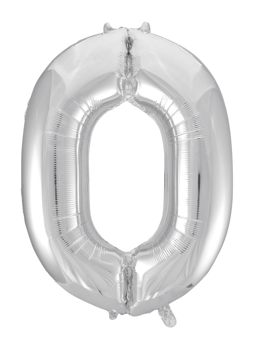 Sifferballonger 86 cm Silver