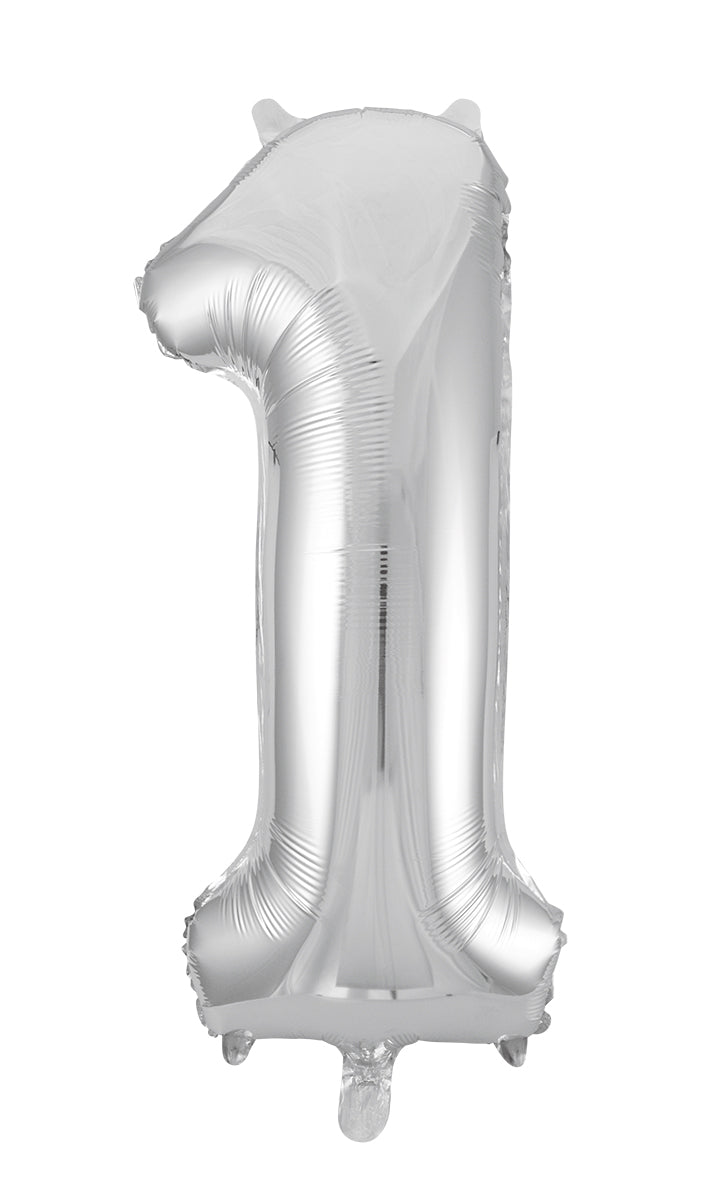 Sifferballonger 86 cm Silver
