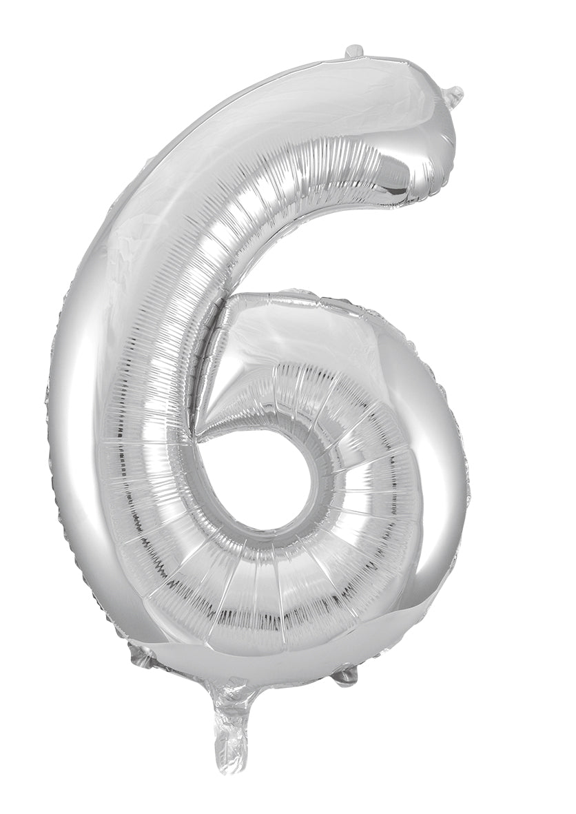 Sifferballonger 86 cm Silver