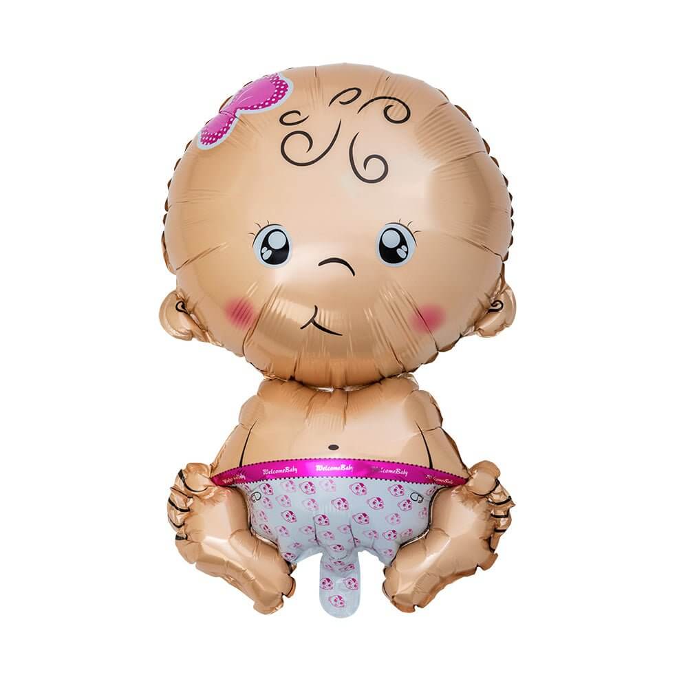 Folieballong Baby Rosa