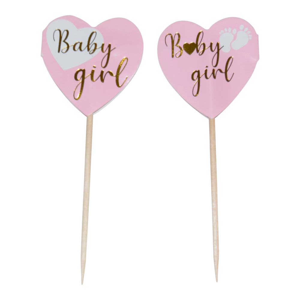 Partypicks Baby girl Rosa 10-pack