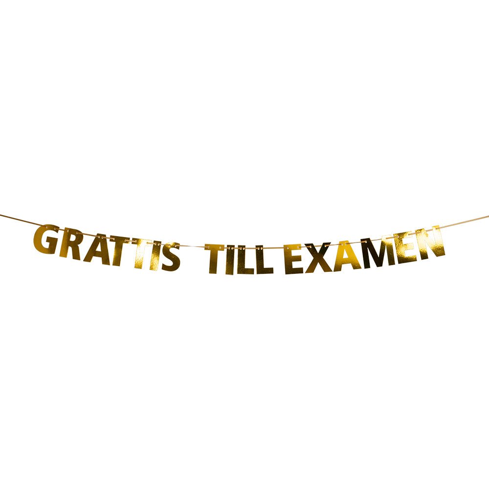 Banderoll Grattis till Examen
