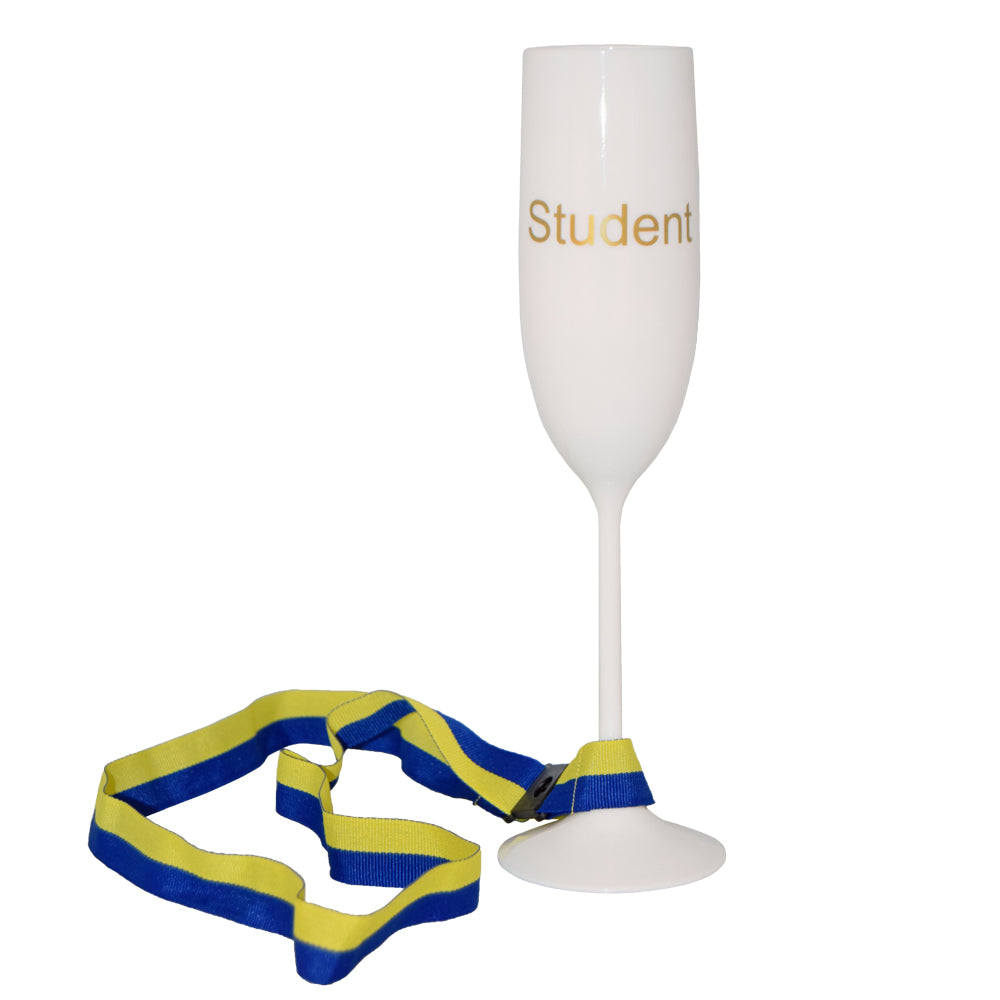 Student Champagneglas Vit
