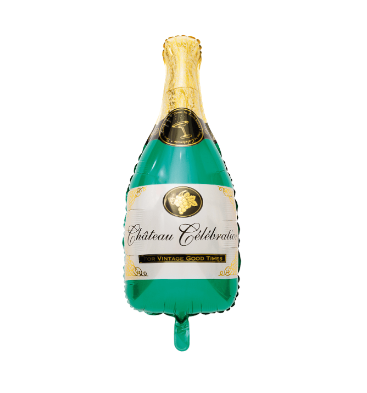 Folieballong Champagneflaska Grön