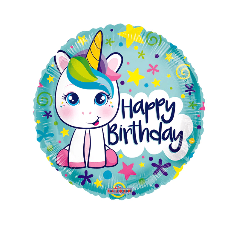 Folieballong Enhörning Happy Birthday