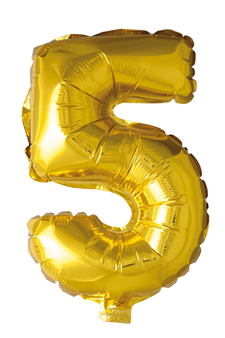 Sifferballonger 41 cm Guld