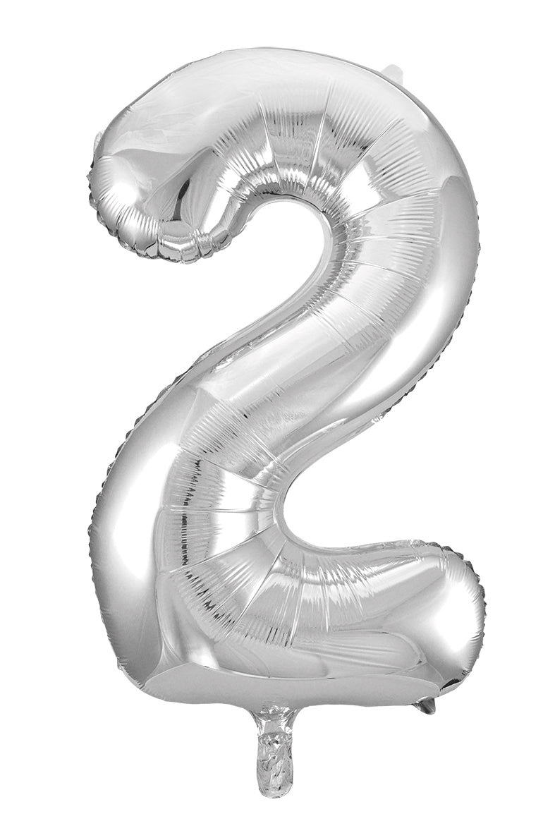 Sifferballonger 86 cm Silver