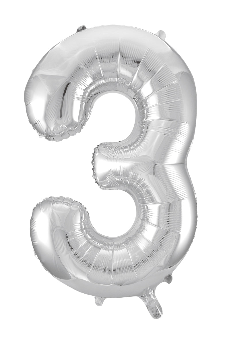 Sifferballonger 86 cm Silver