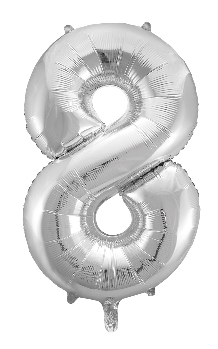 Sifferballonger 86 cm Silver