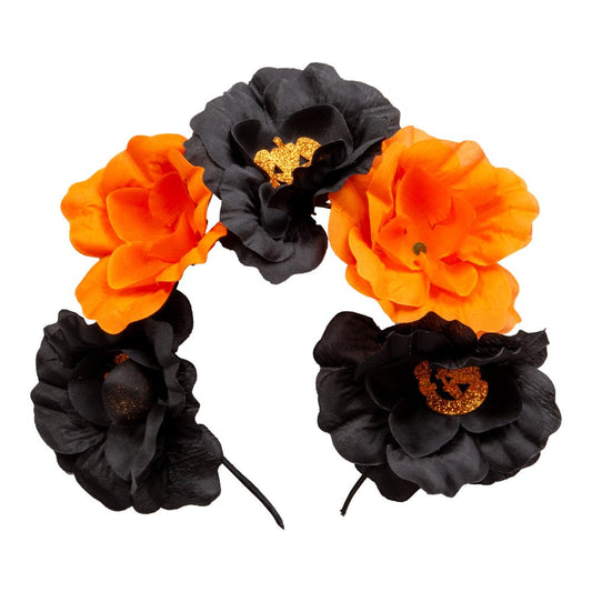 Diadem Halloween Orange/Svart