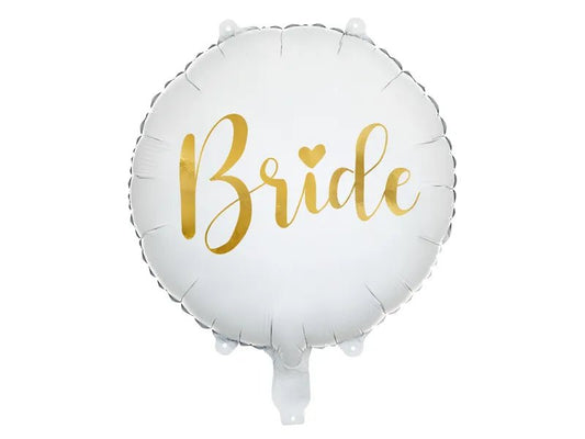 Folieballong Bride Guld/Vit